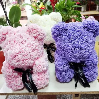 Oso de rosas grande