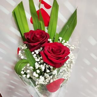 2 Rosas rojas