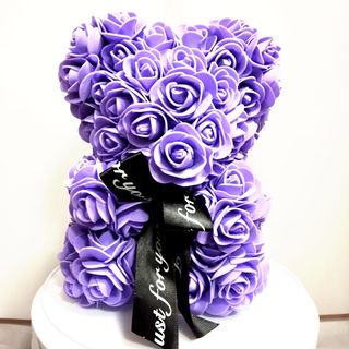 Osos lila de rosas