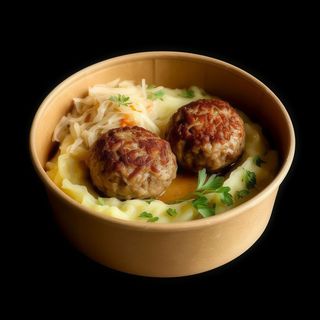 Куриные котлеты с пюре 