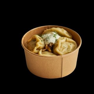 Вареники с соленым творогом и зеленью