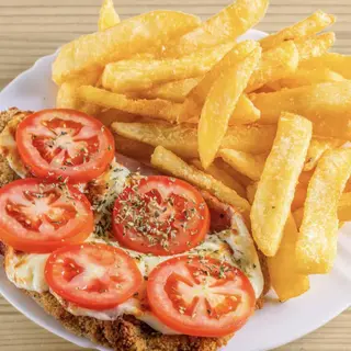 2 milanesas con patatas fritas
