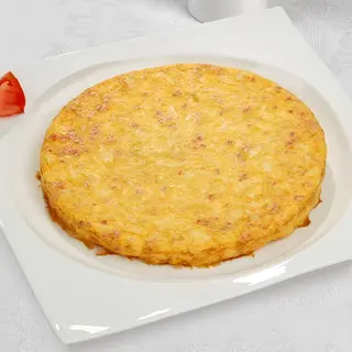 Tortilla entera con cebolla
