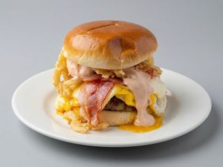 Hamburguesa Completa Con Bacon