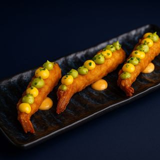 Trio de llagostins Karaage