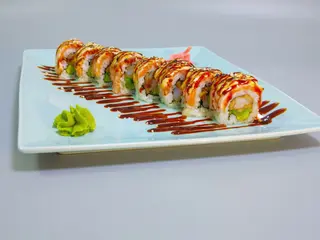 486. Sake Flameado Roll