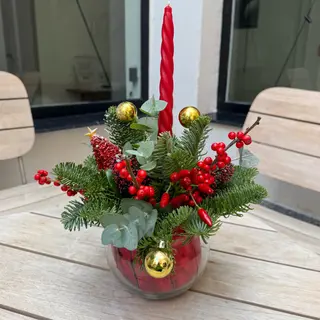 centro navideño clásico