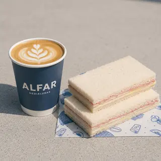 Combo para 1: Café y 2 sandwiches