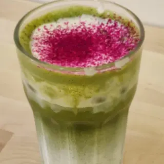 Peach Matcha Latte