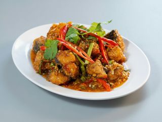 Fish with sweet chili sauce thai style