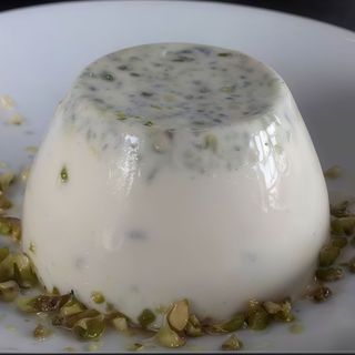 PANNACOTTA CON CREMA DE PISTACHO