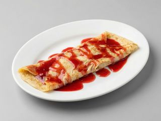 Crepe Con Sirope De Fresa