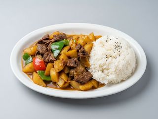 Kafán de ternera con patatas