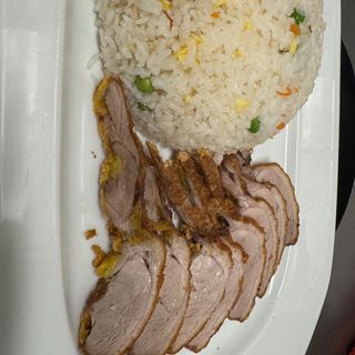 Arroz frito con pato