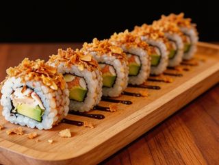 Uramaki Crunchy De Salmón Cocido (8U)