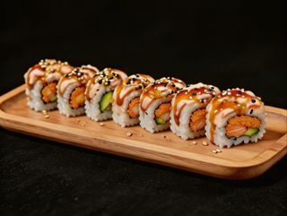 Flame roll Pollo Rebozado Con Aguacate (8U)