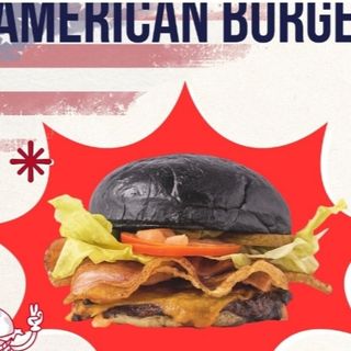 Menú American black burger
