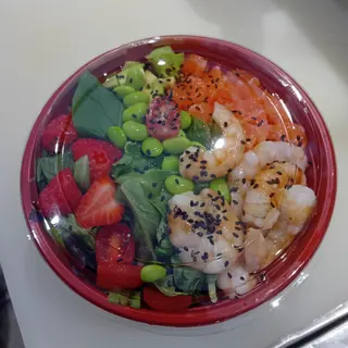 Poke de salmón y gamba