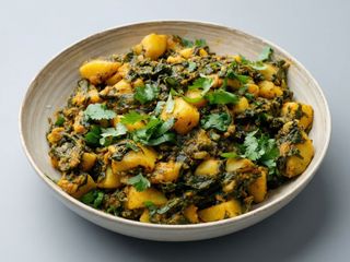 Patatas Con Espinaca