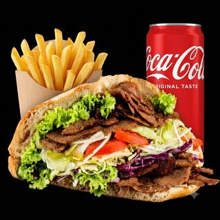 Menú Kebab Solo Carne De Pollo (Grande)
