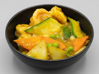 Wok De Gambas Con Curry