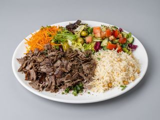 Doner kebab en plato 