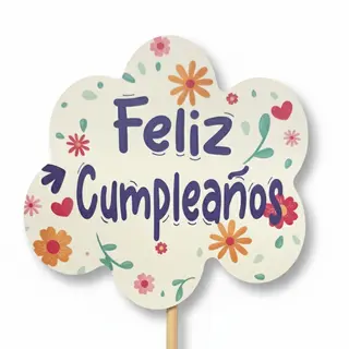 Cartel "Feliz cumpleaños"