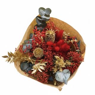 Ramo seco navidad "rojo y dorado"