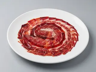 Jamón cortado a cuchillo cebo campo Ibérico