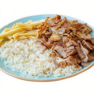 Plato Con Patatas Y Arroz