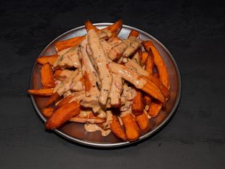 Boniatos con salsa Honey Macha