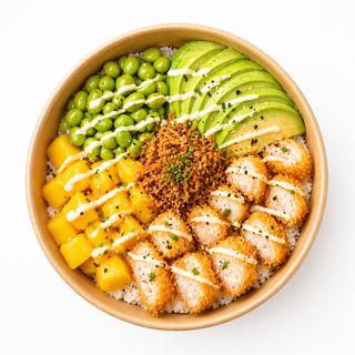 Poke De Langostino En Tempura