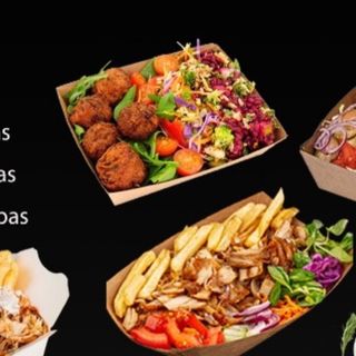 Doner Box falafel fries or rice salad
