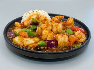 42 Arroz con gamba picante 