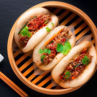 Pan bao de carrilleras al vino