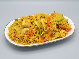 fideos de arroz estilo singapur