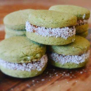 mini Alfajor con corazon  Pistacho (Und)