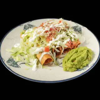 Flautas Tacos Dorados de Pollo o Chorizo  (4 unidades)