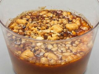 Flan de turrón 