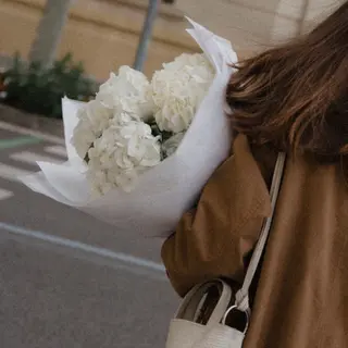 Ramo de hortensias blancas - 3 tallos