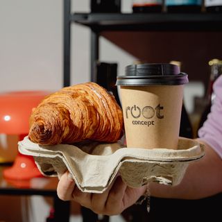 Latte + croissant XL