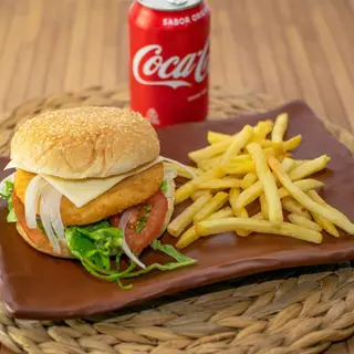 Menu humburguesa de pollo