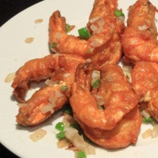 Langostinos a la sal y pimienta