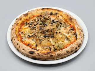 Pizza Margherita Con Funghi