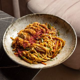 Udon with chicken teriyaki