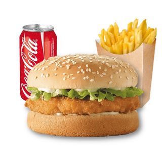 Menu humburguesa de pollo