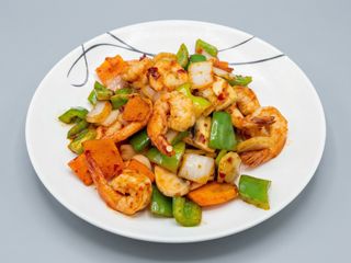 Gambas Con Salsa Picante