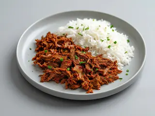 Plato Carne Con Arroz Grande