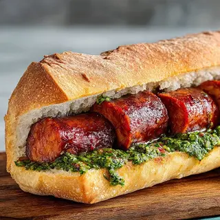 SANDWICH DE CHORIZO A LA POMAROLA