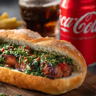 COMBO BOCADILLO (SANDWICH) DE MILANESA DE CARNE TERNERA.